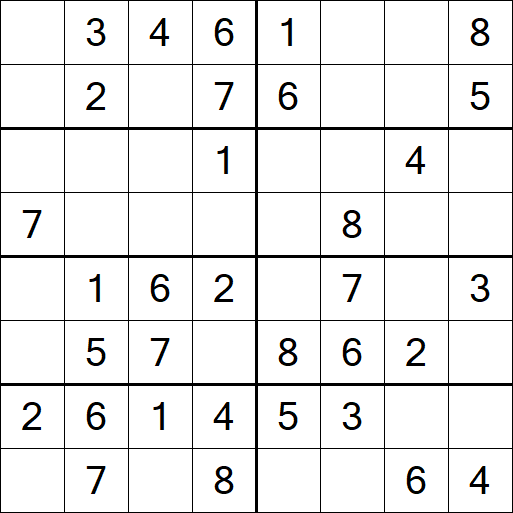 Sudoku 8x8 - Simple