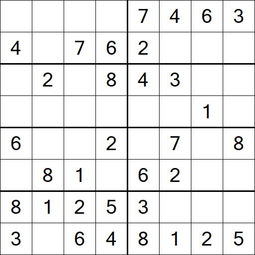 Sudoku 8x8 - Simple