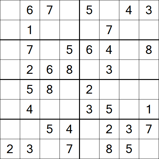 Sudoku 8x8 - Simple