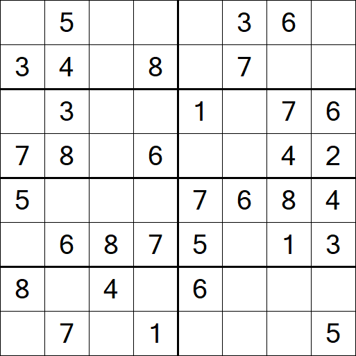 Sudoku 8x8 - Simple
