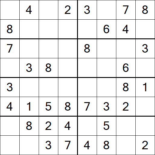 Sudoku 8x8 - Simple
