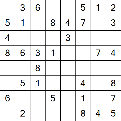 Sudoku 8x8 - Simple