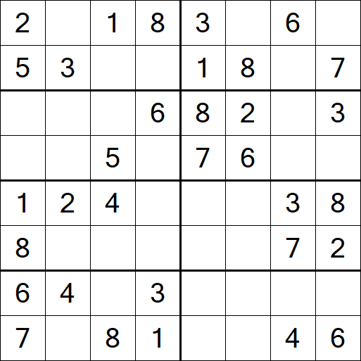 Sudoku 8x8 - Simple