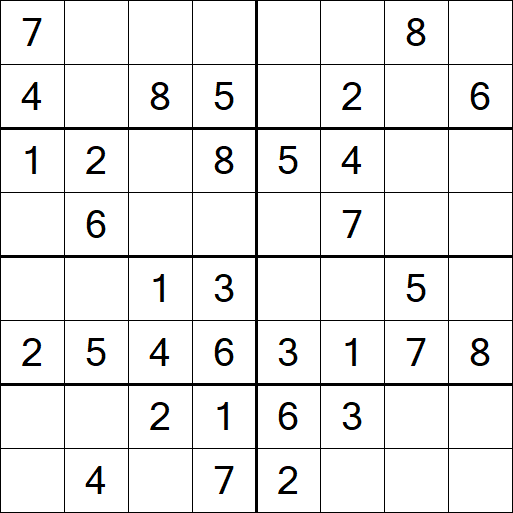Sudoku 8x8 - Simple