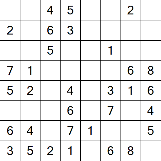 Sudoku 8x8 - Simple