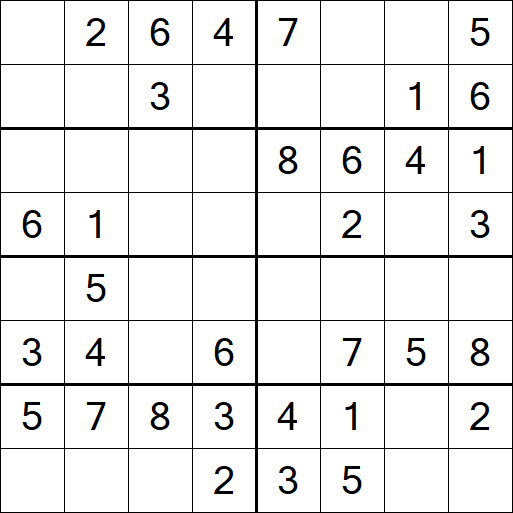 Sudoku 8x8 - Simple