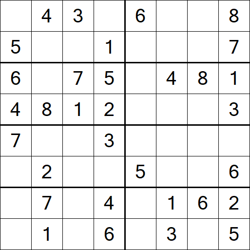 Sudoku 8x8 - Easy