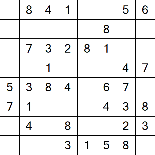 Sudoku 8x8 - Simple