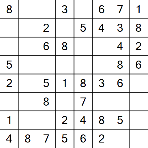 Sudoku 8x8 - Fácil