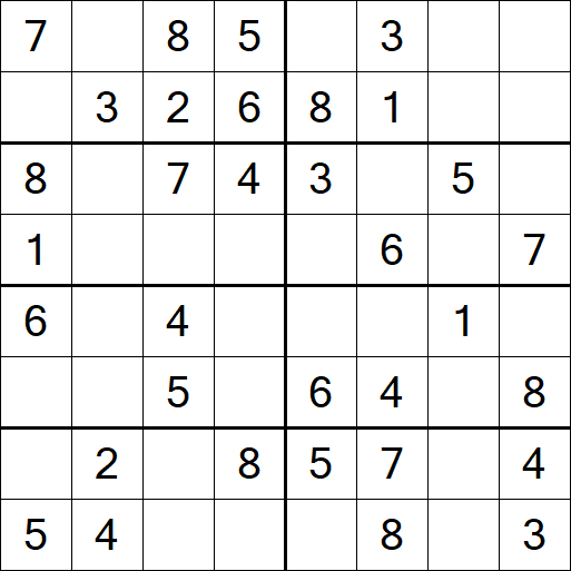Sudoku 8x8 - Simple