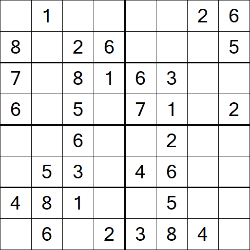 Sudoku 8x8 - Fácil