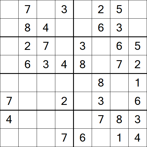 Sudoku 8x8 - Simple