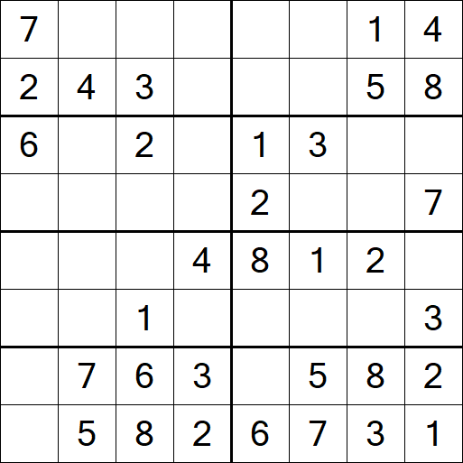 Sudoku 8x8 - Simple