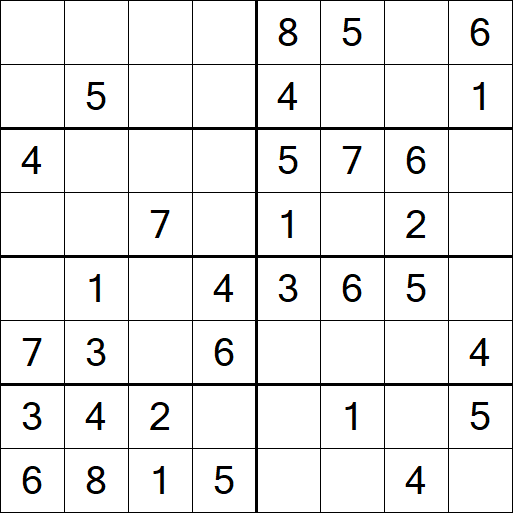 Sudoku 8x8 - Simple