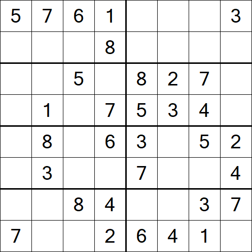 Sudoku 8x8 - Fácil