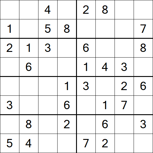 Sudoku 8x8 - Simple