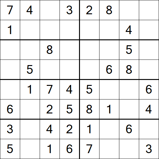 Sudoku 8x8 - Simple