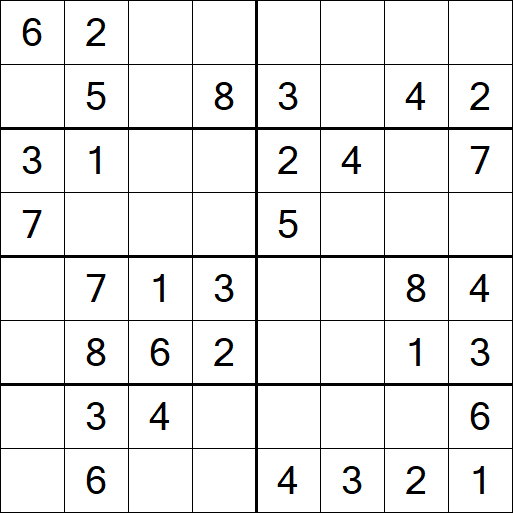 Sudoku 8x8 - Simple