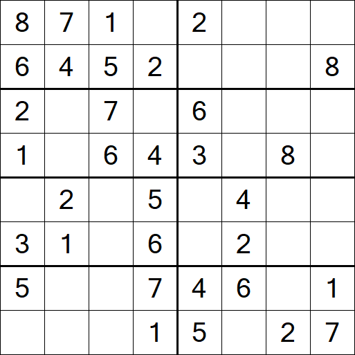 Sudoku 8x8 - Simple