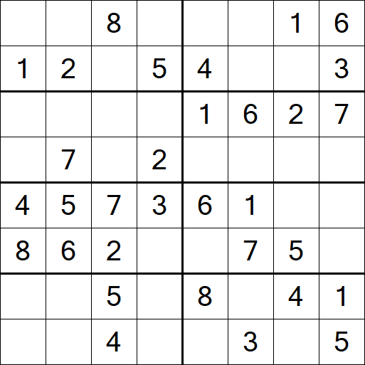 Sudoku 8x8 - Simple