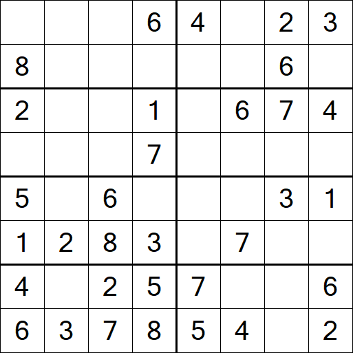 Sudoku 8x8 - Simple