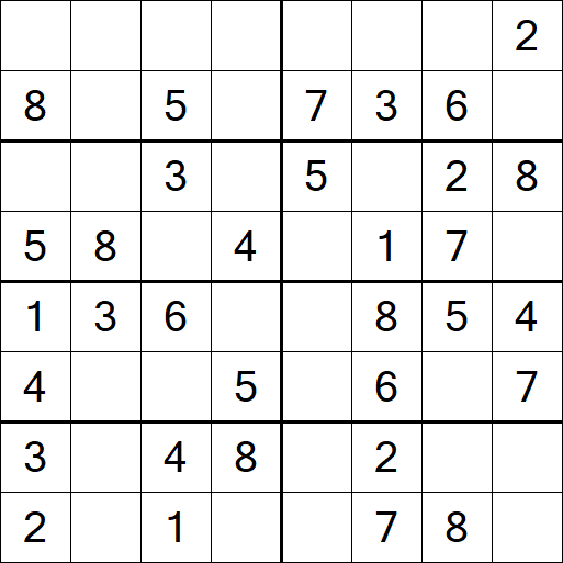 Sudoku 8x8 - Simple