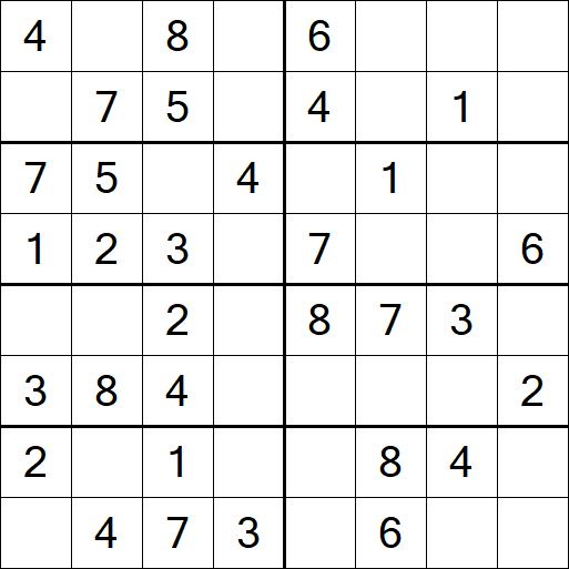 Sudoku 8x8 - Simple