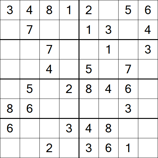 Sudoku 8x8 - Simple