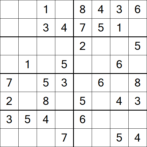 Sudoku 8x8 - Simple