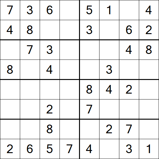 Sudoku 8x8 - Simple