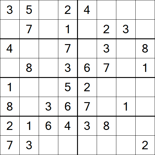 Sudoku 8x8 - Einfach