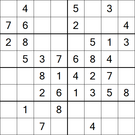 Sudoku 8x8 - Simple