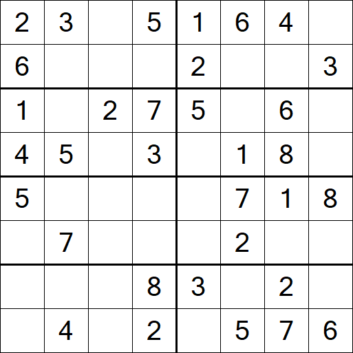 Sudoku 8x8 - Simple