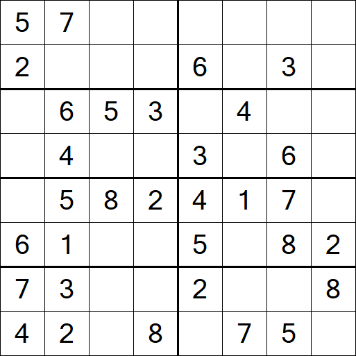 Sudoku 8x8 - Simple