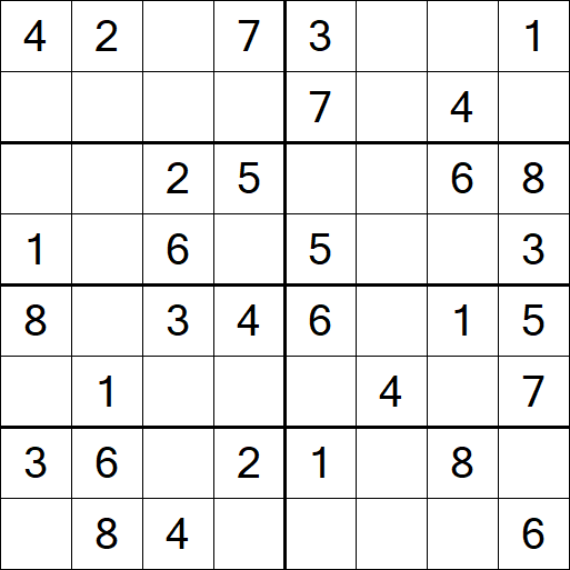 Sudoku 8x8 - Simple