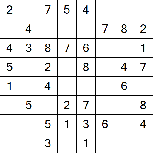 Sudoku 8x8 - Simple