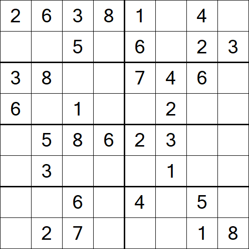 Sudoku 8x8 - Simple