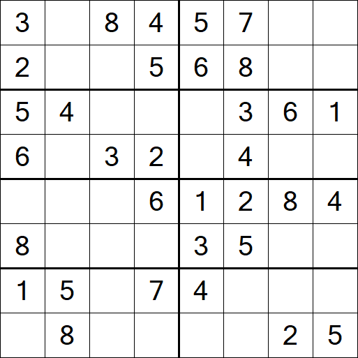 Sudoku 8x8 - Simple
