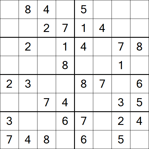 Sudoku 8x8 - Simple