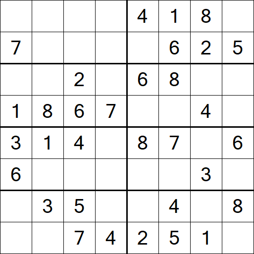 Sudoku 8x8 - Simple
