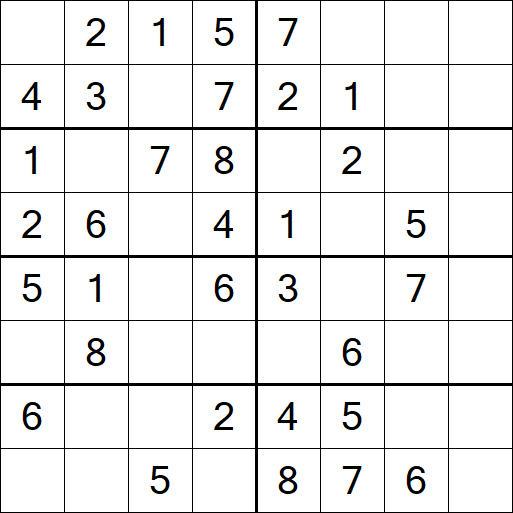Sudoku 8x8 - Simple