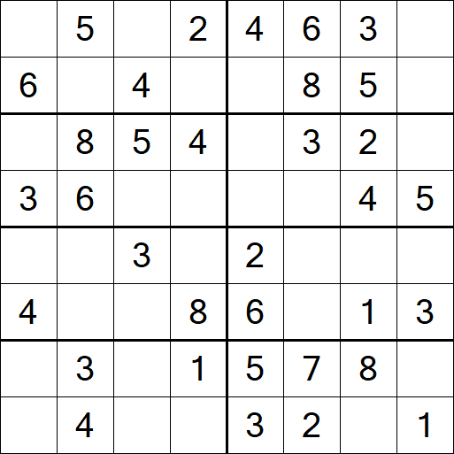 Sudoku 8x8 - Simple
