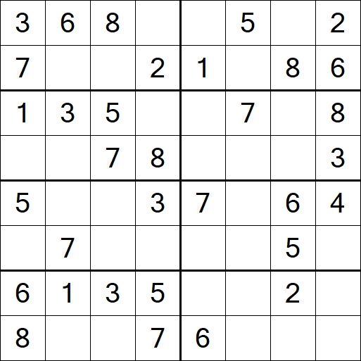 Sudoku 8x8 - Simple