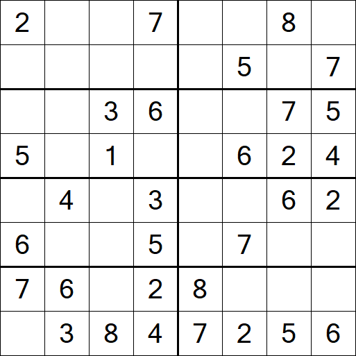 Sudoku 8x8 - Fácil