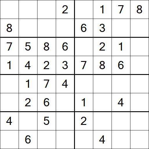 Sudoku 8x8 - Fácil