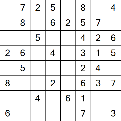 Sudoku 8x8 - Fácil