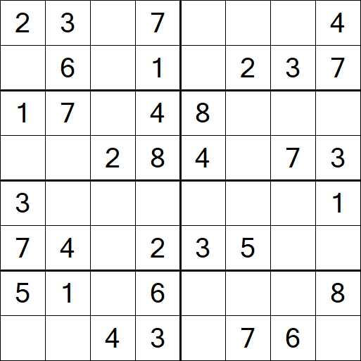 Sudoku 8x8 - Fácil