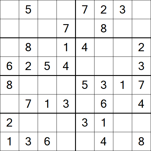 Sudoku 8x8 - Fácil