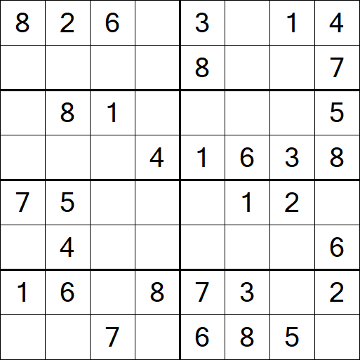 Sudoku 8x8 - Fácil