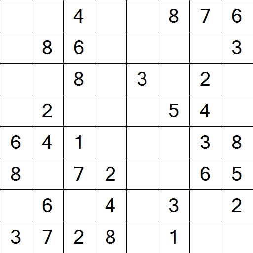 Sudoku 8x8 - Fácil